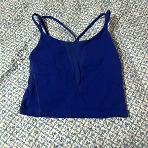 Blue Strappy Tank Top